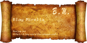Blay Mirella névjegykártya